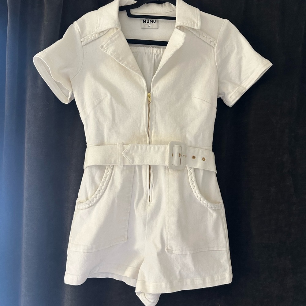 Show Me Your MuMu Cream Belted Bodysuit